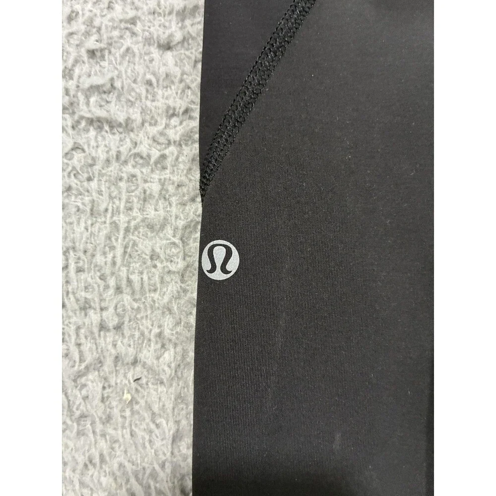 Lululemon Leggings Womens 4 Black Ankle Zip Pocket Running Yoga Tight Athletic
